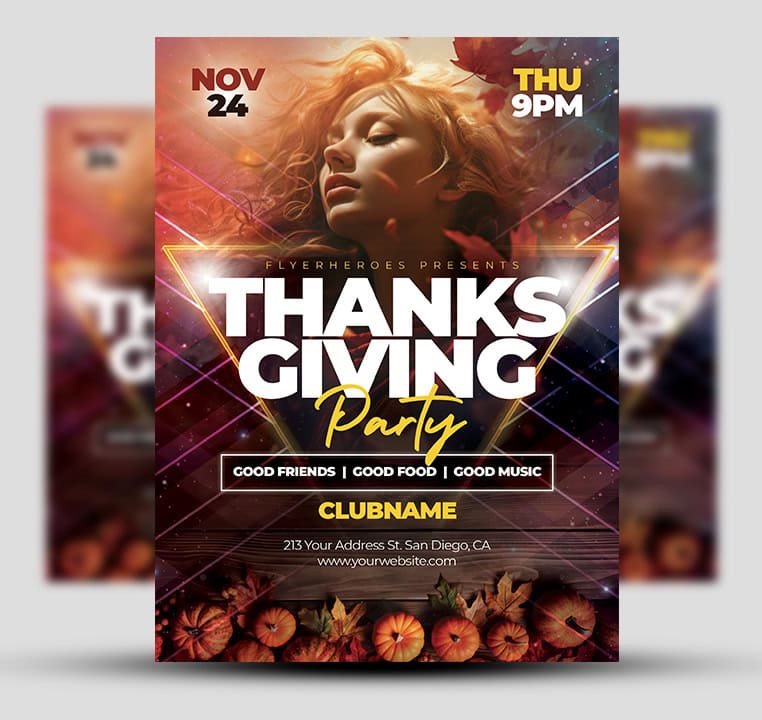 Thanksgiving Party Flyer 1