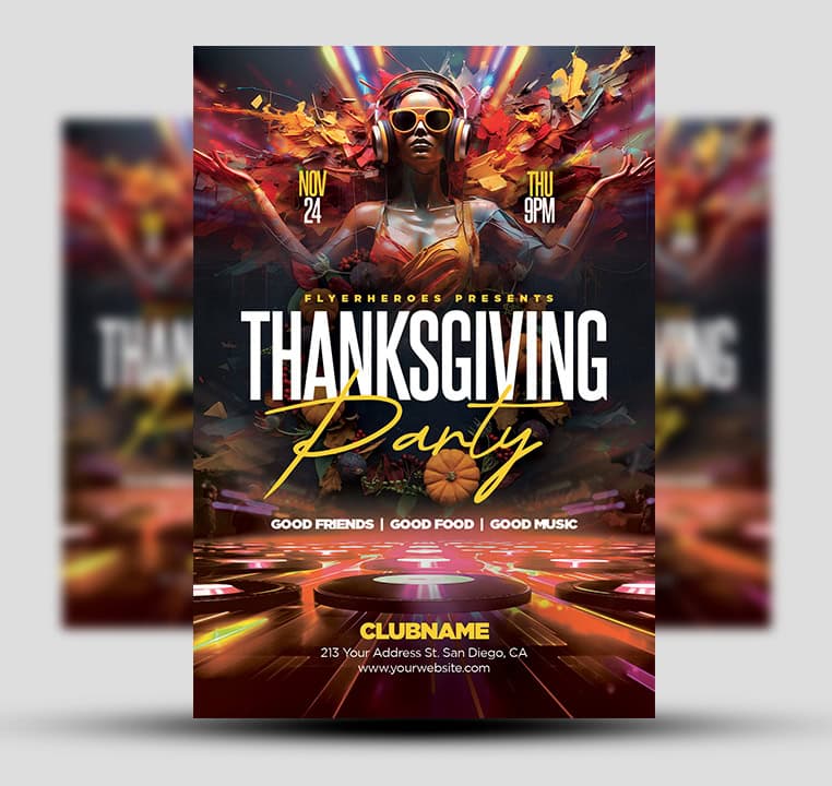 Thanksgiving Party Flyer 2