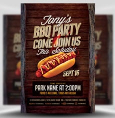 Tony’s BBQ Party Flyer