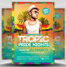 Tropical Pride Nights Flyer