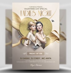 Valentine’s Day Ladies Night Special Flyer