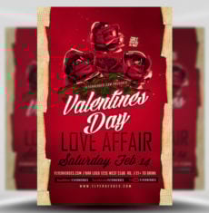 Valentines Day Love Affair Flyer