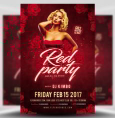 Valentines Red Party Flyer
