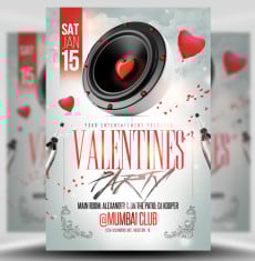 Valentine’s Speaker Party Flyer