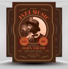 Vintage Jazz Music Flyer