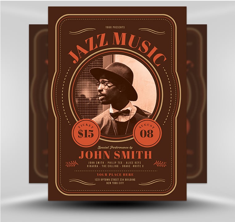 Vintage Jazz Music Flyer