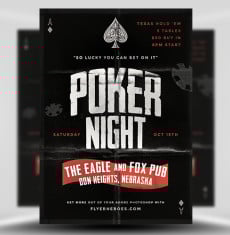 Vintage Style Poker Flyer