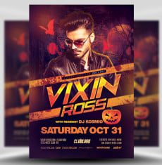 DJ Party Halloween Flyer