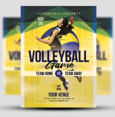 Volleyball Game Flyer 1