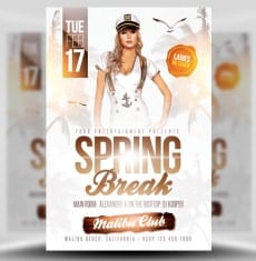 White Spring Break Flyer