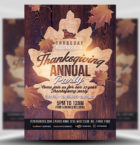 Wooden Thanksgiving Annual Party Flyer